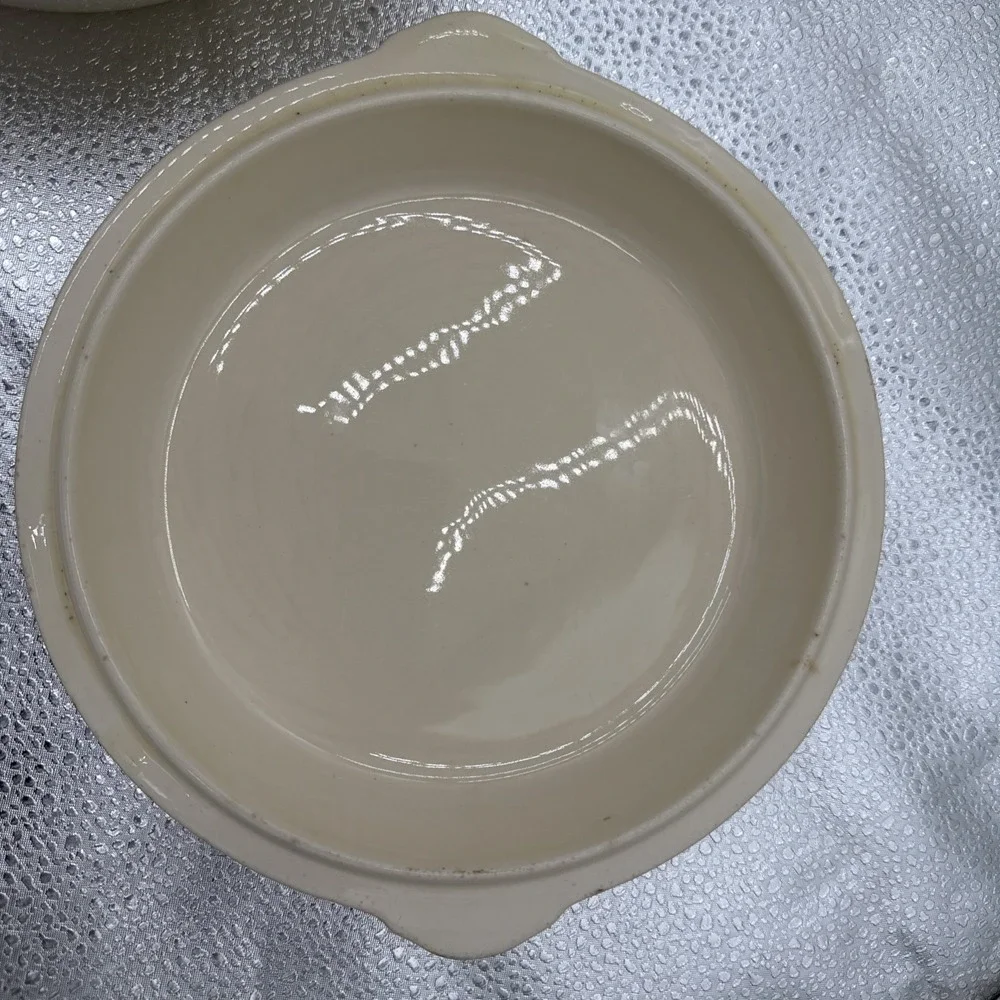 Vtg 1930s Paden City Pottery The Princess casserole Flowers‎ Round Covered  Bowl